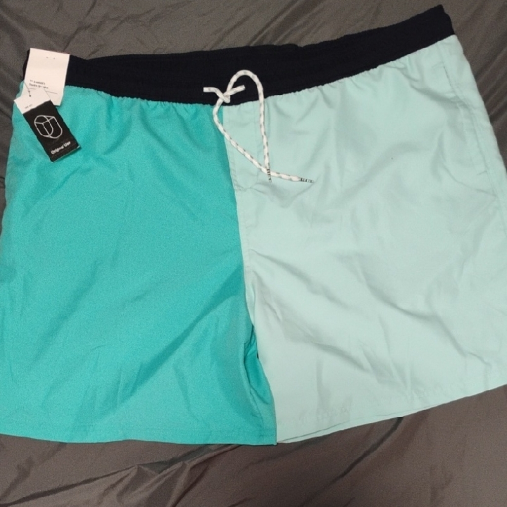Original Use Blue Swim Trunks Vibrant Design